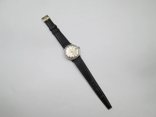 Certina New Art. Stainless steel. Automatic. Calendar. Strap. 1960's