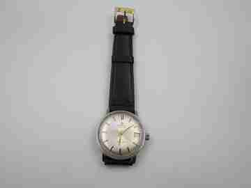 Certina New Art. Stainless steel. Automatic. Calendar. Strap. 1960's