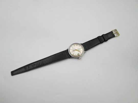 Certina New Art. Stainless steel. Automatic. Calendar. Strap. 1960's