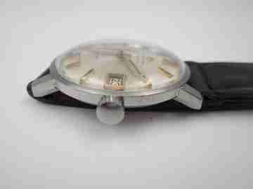 Certina New Art. Stainless steel. Automatic. Calendar. Strap. 1960's