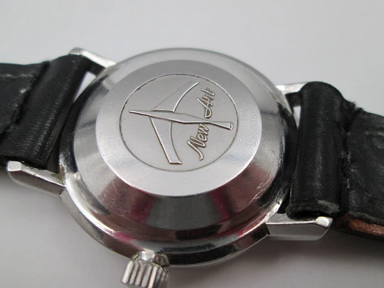 Certina New Art. Stainless steel. Automatic. Calendar. Strap. 1960's