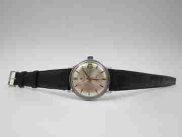 Certina New Art. Stainless steel. Automatic. Calendar. Strap. 1960's