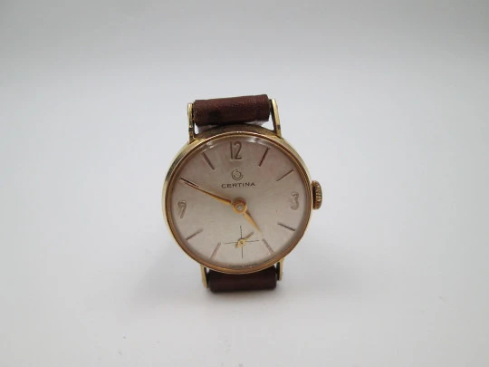 Certina women's wristwatch. Manual wind. 1960's. Steel & gold plated