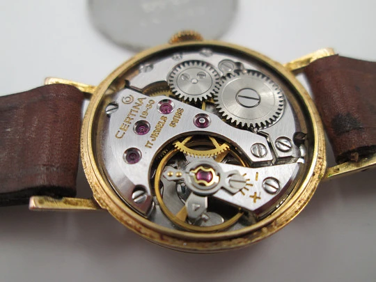 Certina women's wristwatch. Manual wind. 1960's. Steel & gold plated