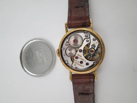 Certina women's wristwatch. Manual wind. 1960's. Steel & gold plated