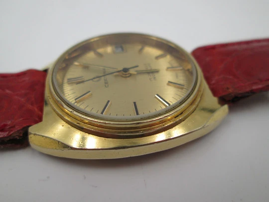 Certina. Gold plated and stainless steel. Manual wind. Calendar. 1960's. Swiss