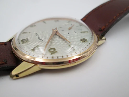 Certina. Gold plated & stainless steel. 1940's. Manual wind. Seconds hand
