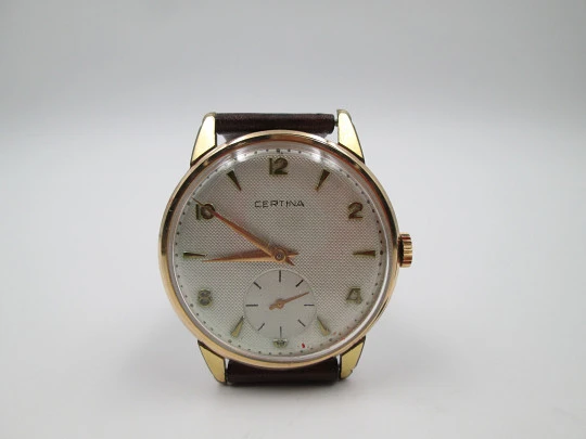 Certina. Gold plated & stainless steel. 1940's. Manual wind. Seconds hand
