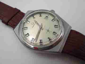 Certina. Stainless steel. Manual wind. Grey dial. Calendar. Second hand. 1970's