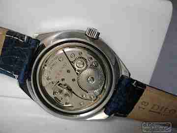 Certina. Stainless steel. Manual winding. 1970's. Calendar. Blue