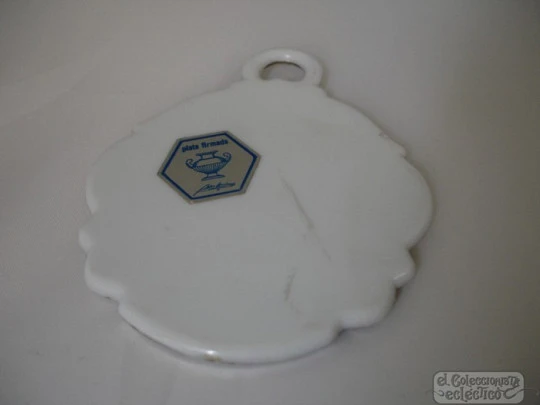 Child plaque. 1970's. Sterling silver and resin. First Communion