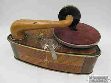 Children gramophone. Bing. Lithographed tin plate. 1920's