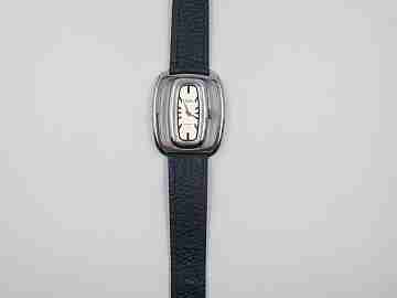 Chilex. Steel & chromed metal. Rectangular case. Manual wind. Swiss. 1970's
