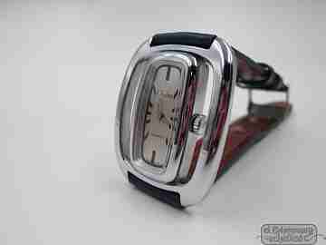 Chilex. Steel & chromed metal. Rectangular case. Manual wind. Swiss. 1970's