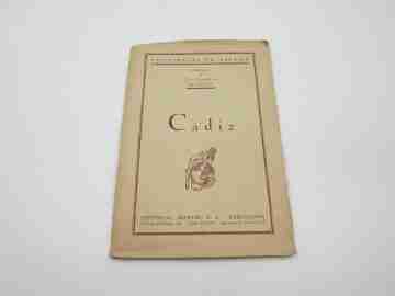 Chorographic charts. Coated fabric Cadiz map. Martin publisher. Colour. 1954