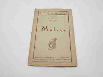 Chorographic charts. Coated fabric Malaga map. Martin publisher. 1950