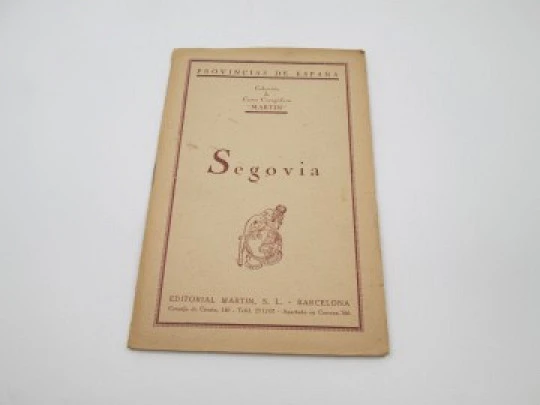 Chorographic charts. Coated fabric Segovia map. Martin publisher. 1963