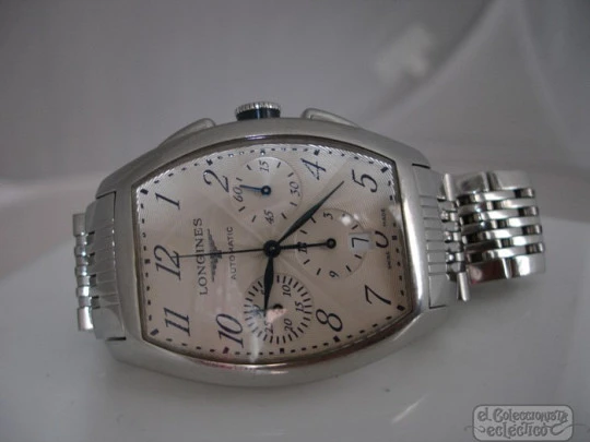 Chronograph. Longines Evidenza. Automatic. Swiss made. Calendar