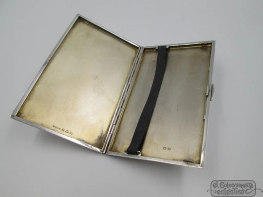 Cigarette case. Sterling silver and vermeil. 1920's. Turner & Simpson. UK