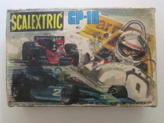 Circuito carreras Scalextric GP-10. Coches Brabham BT-46. Exin. Años 80