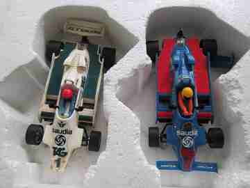 Circuito Scalextric GP-23. Coches Williams FW-07. Exin. Años 80