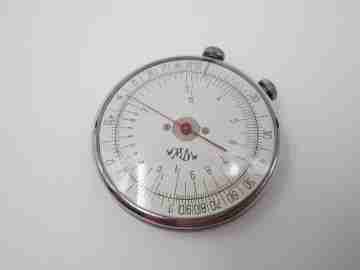 Circular Slide Rule. Silver plated and blued metal. 1960's. URSS
