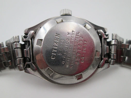 Citizen 28800 lady wristwatch. Steel. Automatic. Date & day. 1970's. Japan