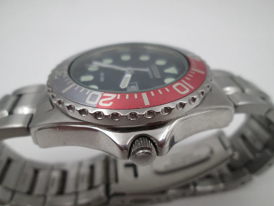 Citizen Action Diver Pepsi WR 200. Automatic. Date & day. Bracelet. Box. 2014