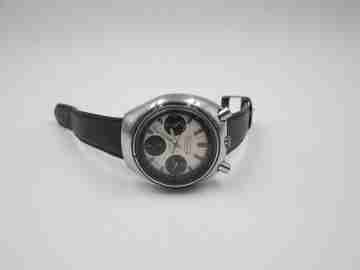 Citizen Bullhead Panda chronograph. Steel. Automatic. Date & day. 1970's