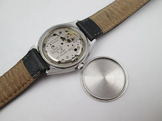 Citizen New Master automatic watch. Stainless steel. Calendar. Blue sphere. Japan. 1970's