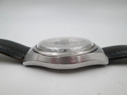 Citizen New Master. Acero inoxidable. Automático. Esfera azul y blanca. Calendario