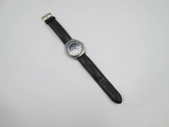 Citizen New Master. Acero inoxidable. Automático. Esfera azul y blanca. Calendario