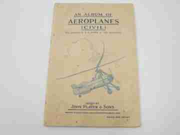 Civil aeroplanes picture cards album. John Player & Sons. 50 colour images. 1940's