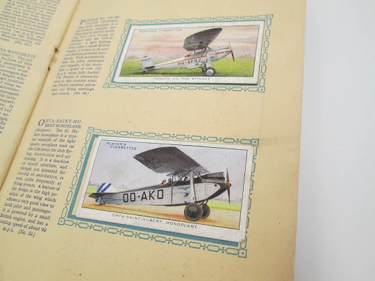 Civil aeroplanes picture cards album. John Player & Sons. 50 colour images. 1940's