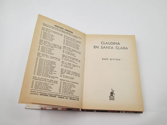 Claudina en Santa Clara. Enid Blyton. Libro ilustrado. Tapas duras. Molino, 1981