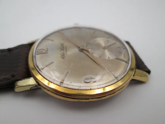 Cler Watch Centenaire. Acero inoxidable y chapado oro. Cuerda manual. Segundero