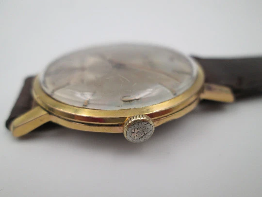 Cler Watch Centenaire. Acero inoxidable y chapado oro. Cuerda manual. Segundero