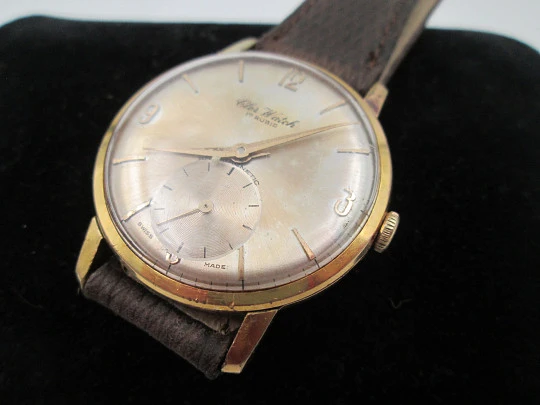 Cler Watch Centenaire. Stainless steel & gold plated. Manual wind. Sub second