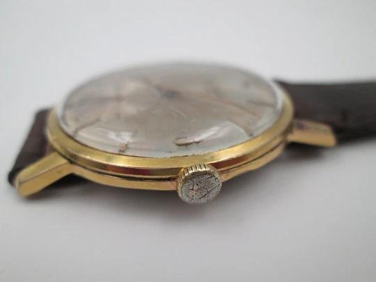 Cler Watch Centenaire. Stainless steel & gold plated. Manual wind. Sub second