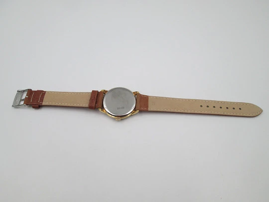 Cler Watch. Acero inoxidable y chapado oro. Cuerda manual. Segundero. 1970