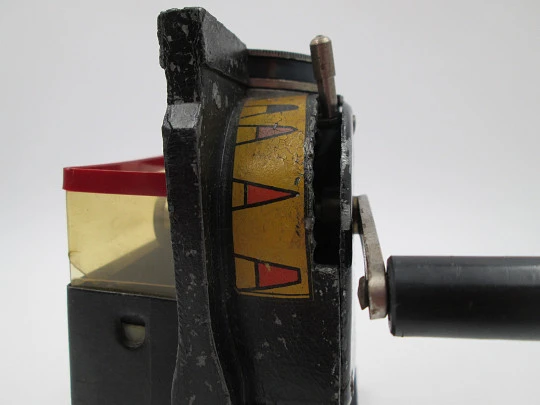 Clou office mechanical pencil sharpener. Cast iron painted