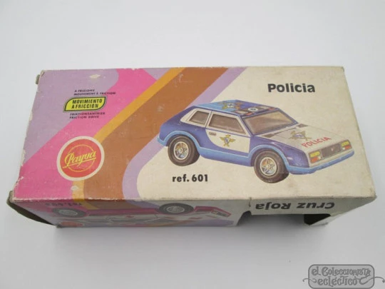Coche Renault 17 Cruz Roja. Juguetes Payva. Hojalata. 1970. Fricción