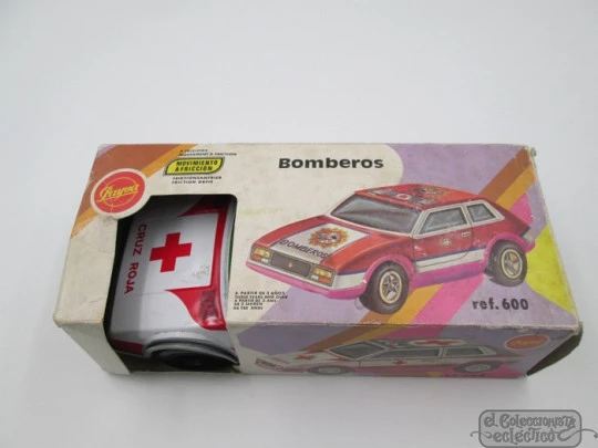 Coche Renault 17 Cruz Roja. Juguetes Payva. Hojalata. 1970. Fricción