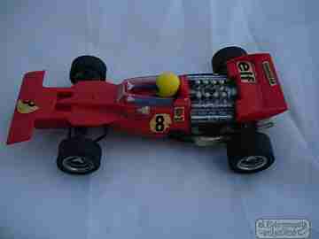 Coche scalextric. Tyrrell Ford F1. Exin. Año 1973. Rojo. Ref C-48