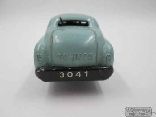 Coche Schuco Varianto-Limo 3041 con túnel. Alemania. 1950. Metal. Llave