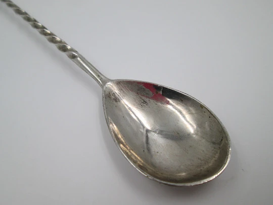 Cocktail mixer bar spoon. Sterling silver. 1950's. Crescent & Star