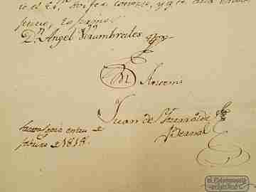 Codicilo Tesorero Colegial. 1817. Sellos maravedíes. Covarrubias