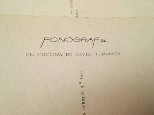 Colección seis postales a color tauromaquia Ediciones Fonograf. Ilustrador Tuser, 1959