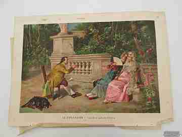 Colour engraving / lithography. The Explanation. M. Pujadas. 1890. Barcelona
