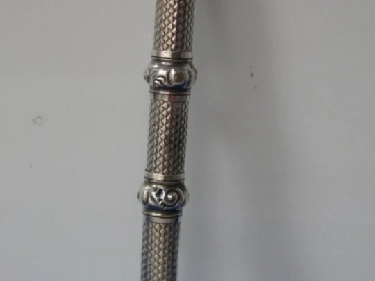 Combo dip pen & retractable pencil. Sterling silver. 1903. F. Webb Ltd. UK